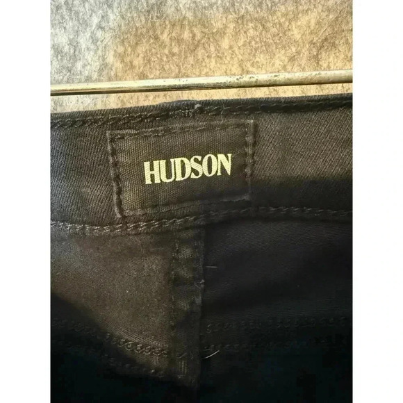 Hudson Jeans Harkin Crop Super Skinny Cuff Denim Black Wash Stretch 28 - Picture 6 of 9